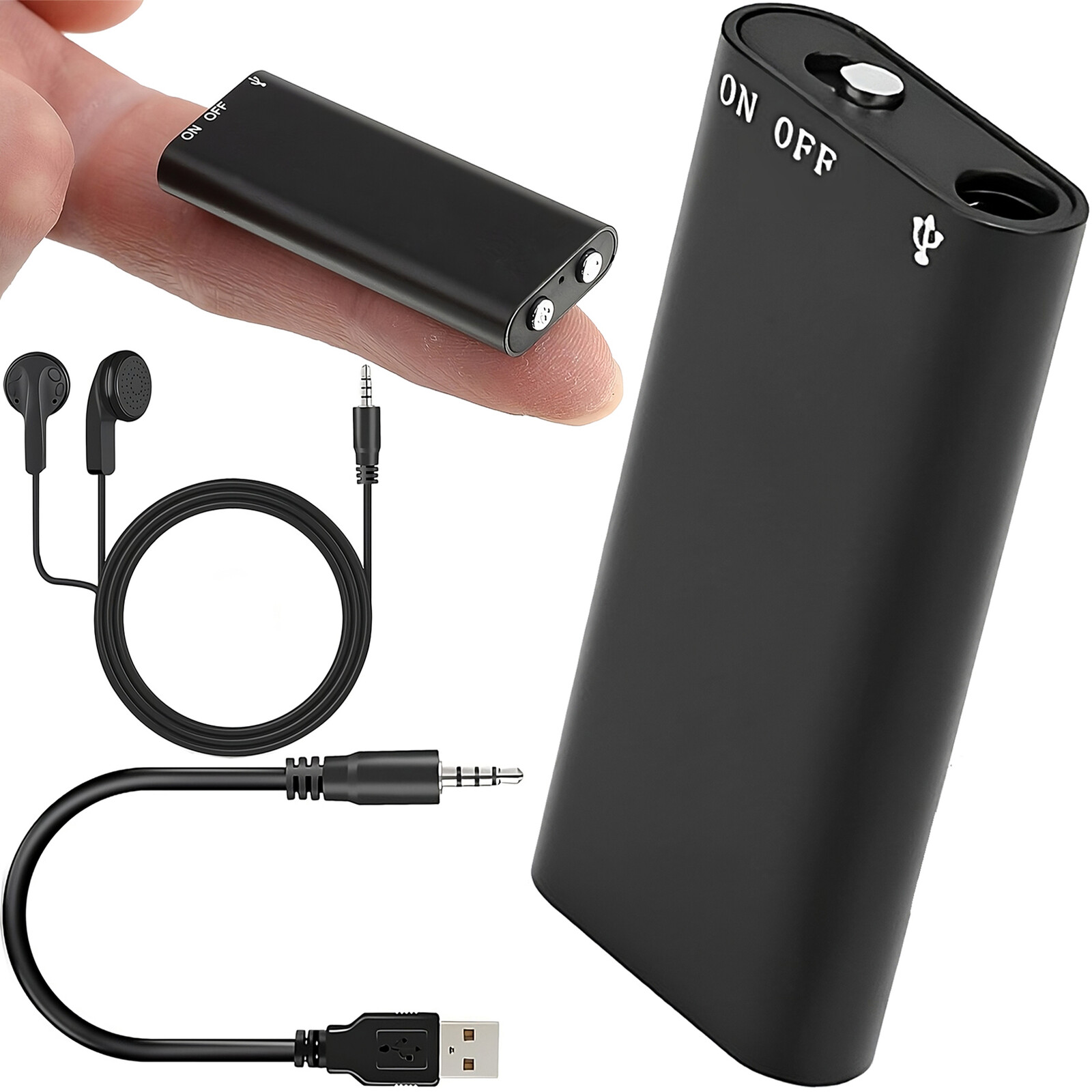 Mini Špionážní Diktafon, Odposlech, Detekce 16 Gb