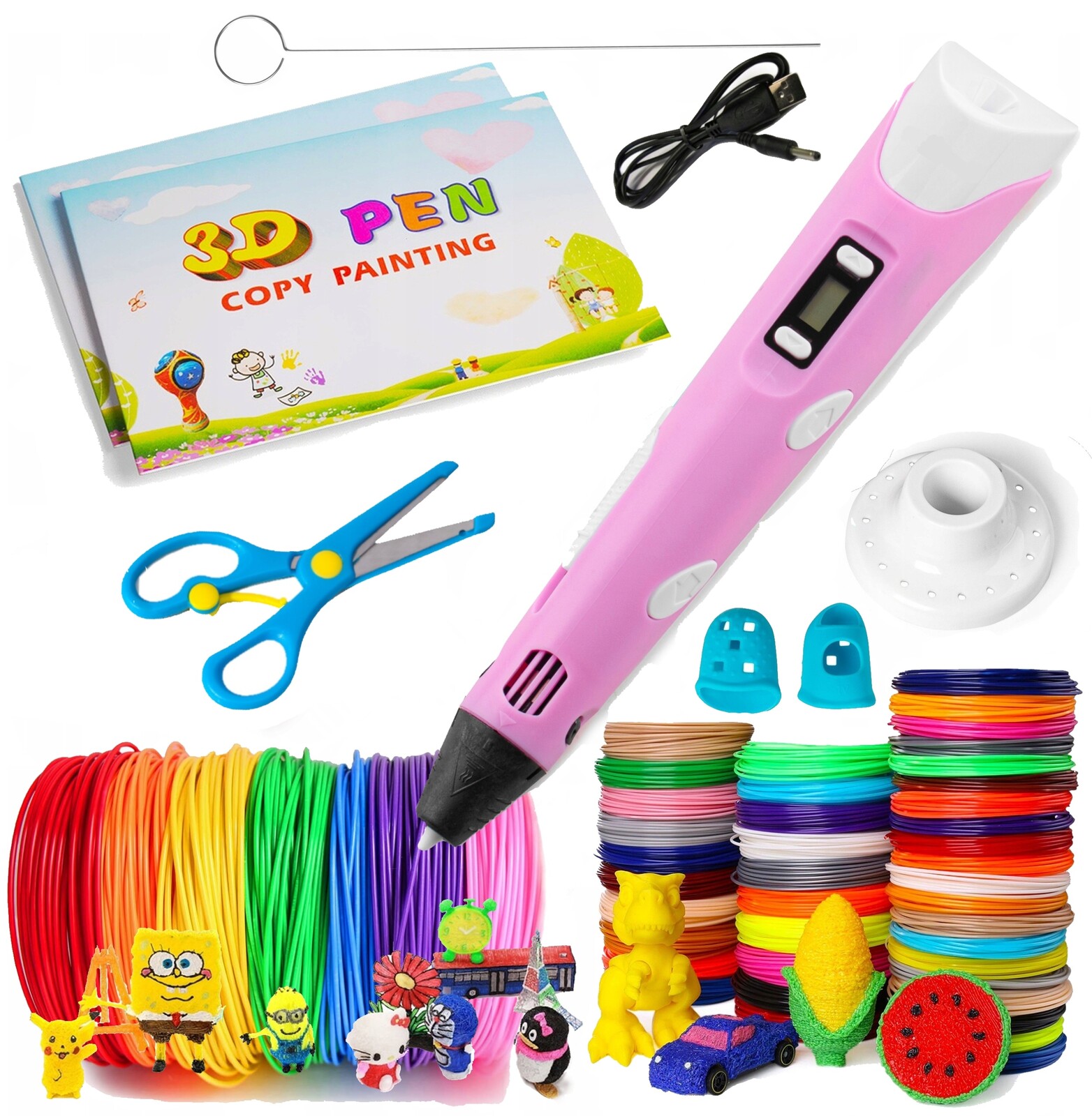 Propiska 3D Pen Pro Děti 3D Tiskárna Náplně 150 M Pla Šablony Sada XL