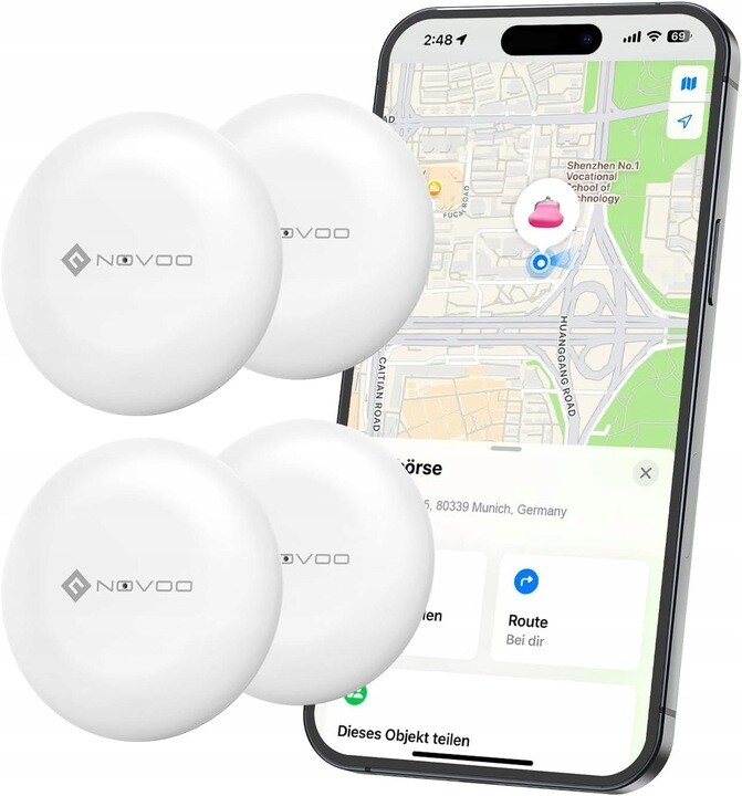 Sada Lokátorů Smart Tag Bluetooth 4 Kusy Novoo