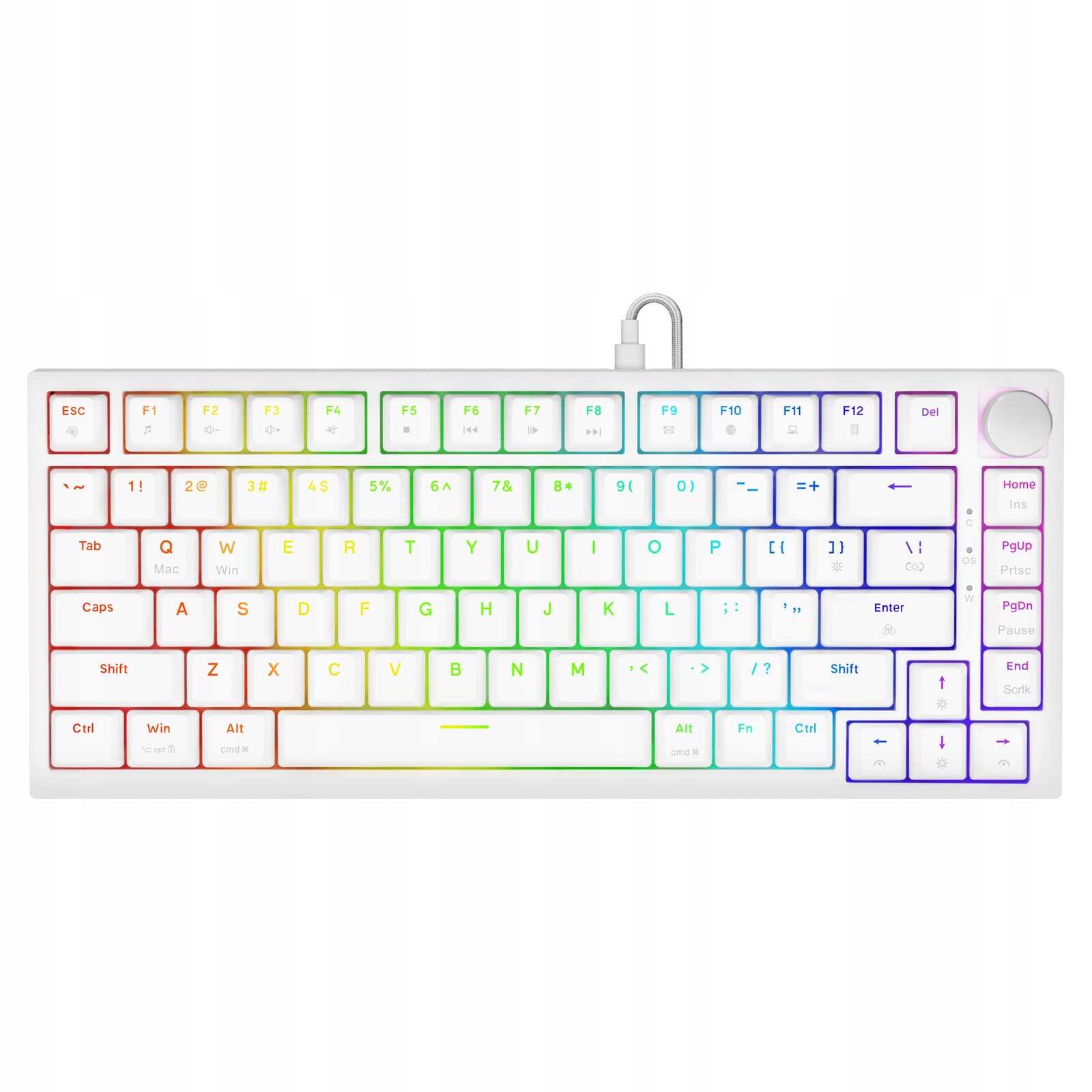 Savio Astral White, Magnetická klávesnice, Outemu White Jade, Rgb