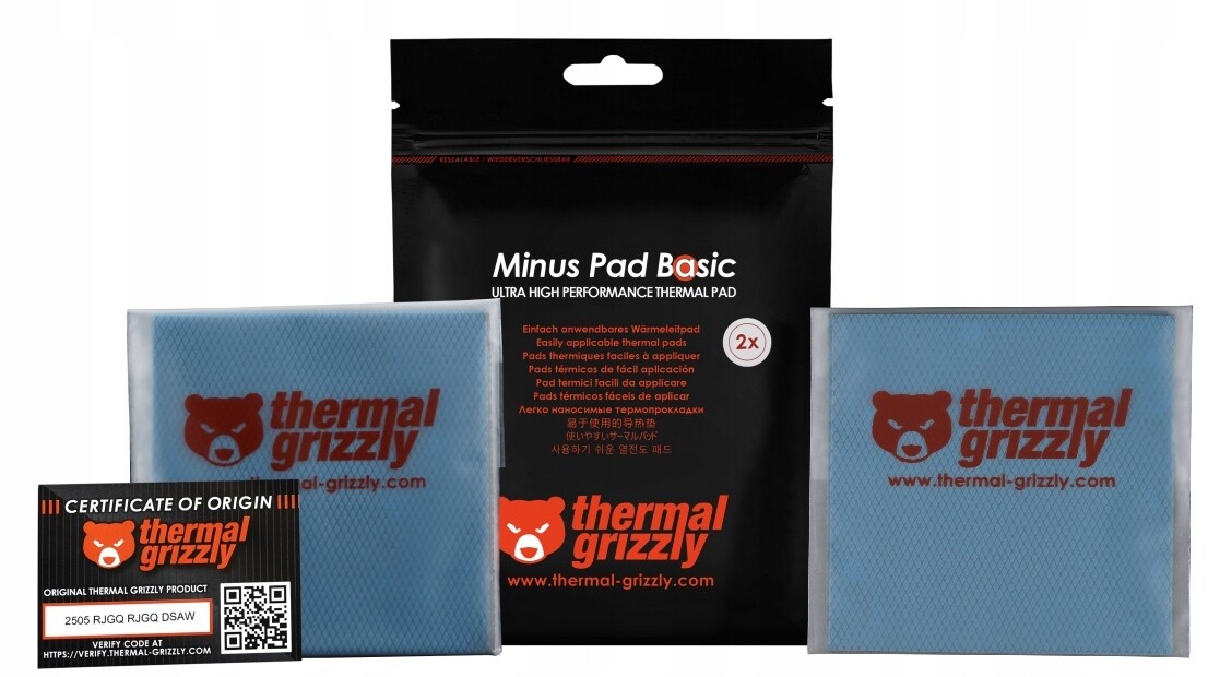 2ks Thermal Grizzly Minus Pad Basic 100 x 100 x 2 mm thermopad