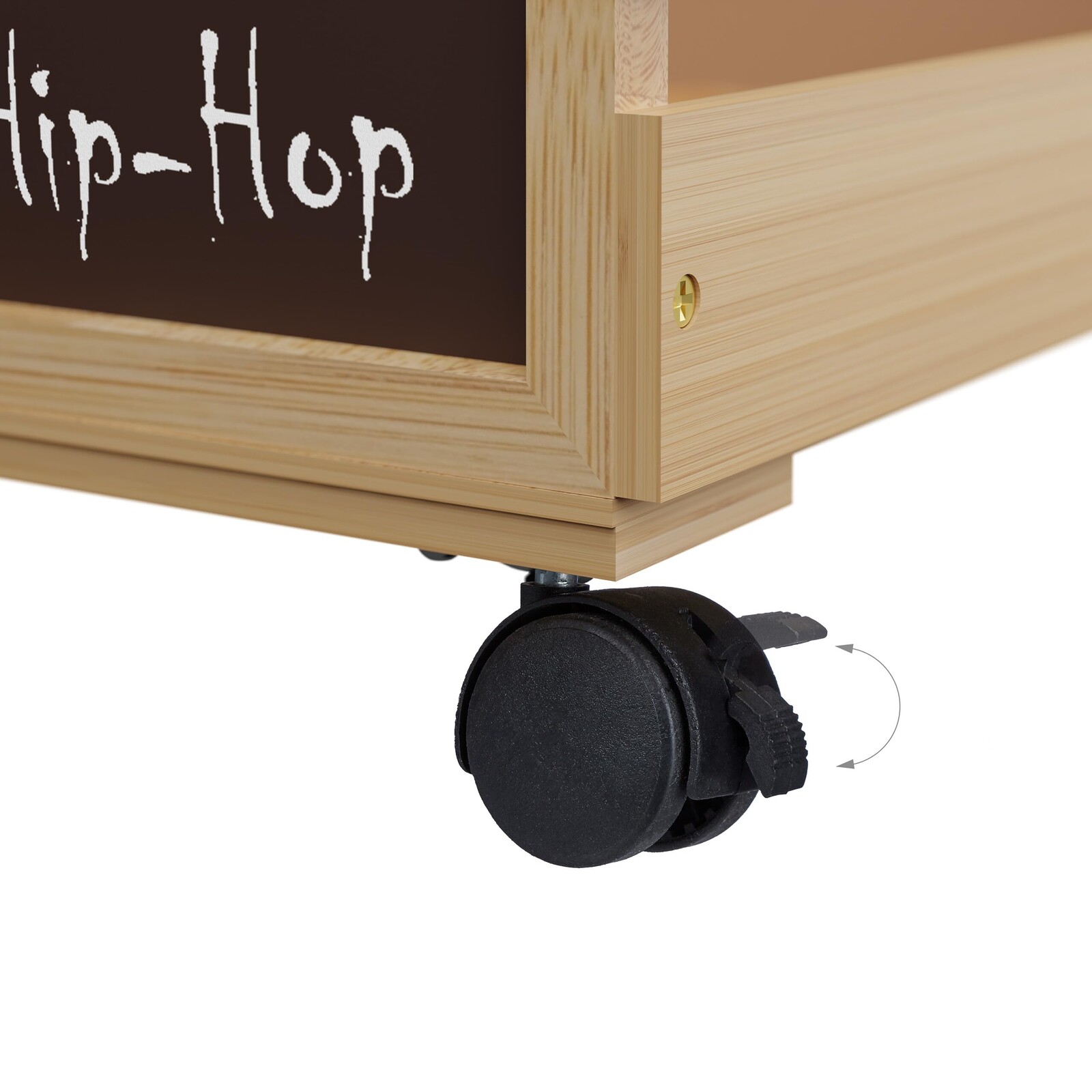 Relaxdays Krabička na gramofonové desky, bambus