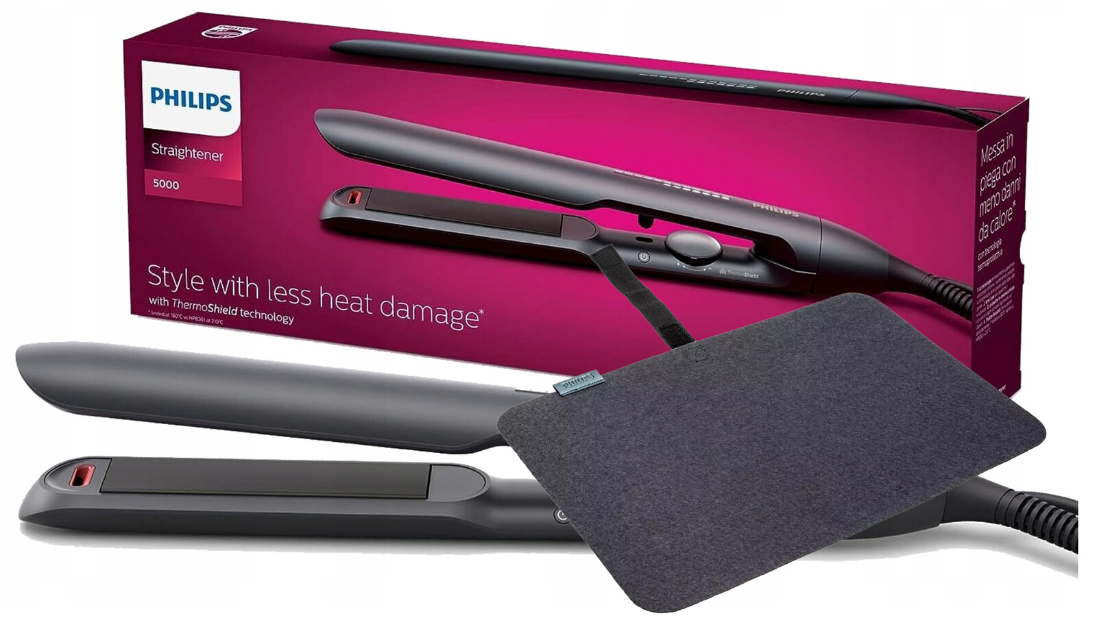 Žehlička Na Vlasy Philips Series 5000 S Ionizací Pouzdro