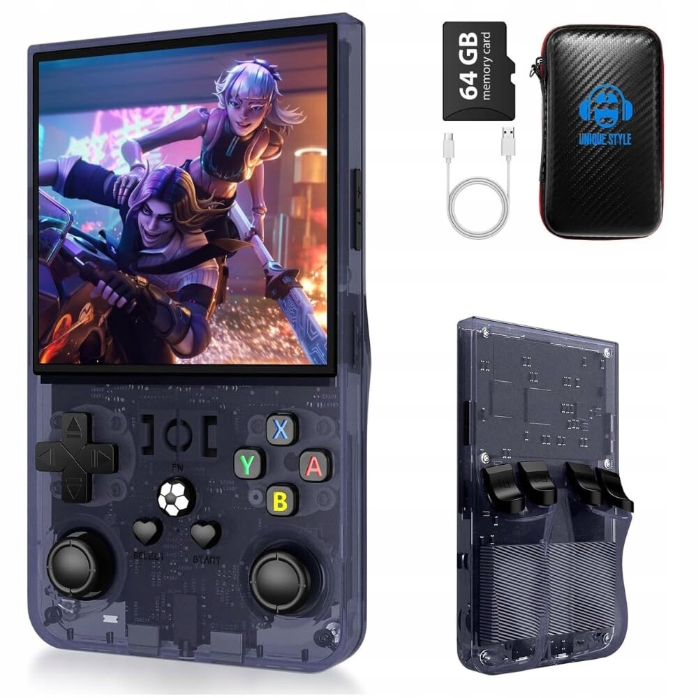 Konzola R36S Max Systém Linux Open Source Karta Tf 64 Gb 15 000 Her