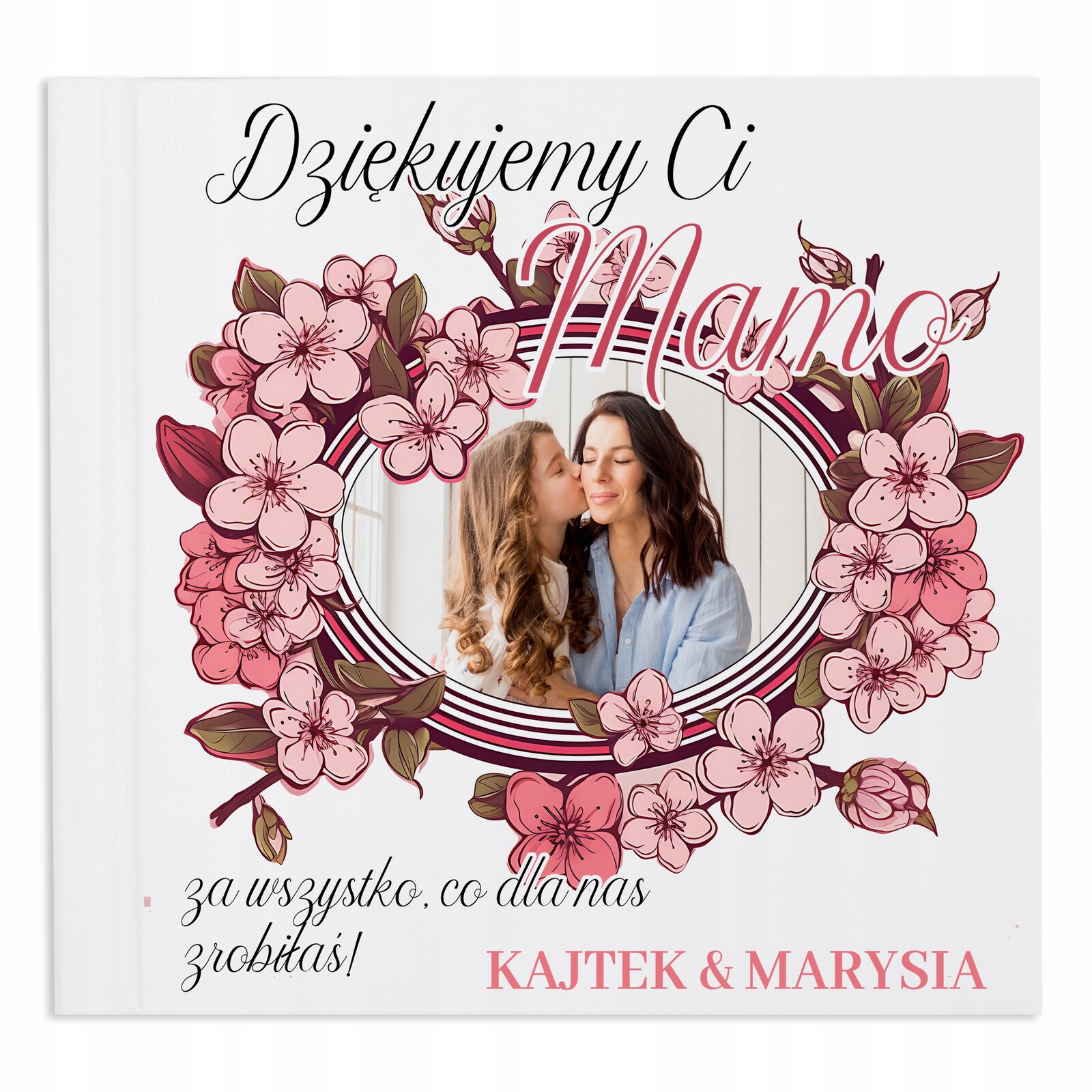 Růžový Album Dárek ke Dni Matek Narozeniny Děkujeme Ti Mami Jméno Vzory