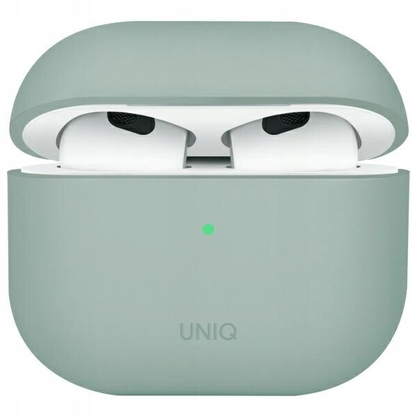 Uniq pouzdro Lino AirPods 4 Silicone zelené/iceplant zelené