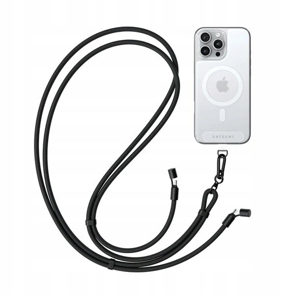 Satechi Smyčka s kabelem OntheGo Lanyard Cable pro telefon 2v1 Usb-c černá