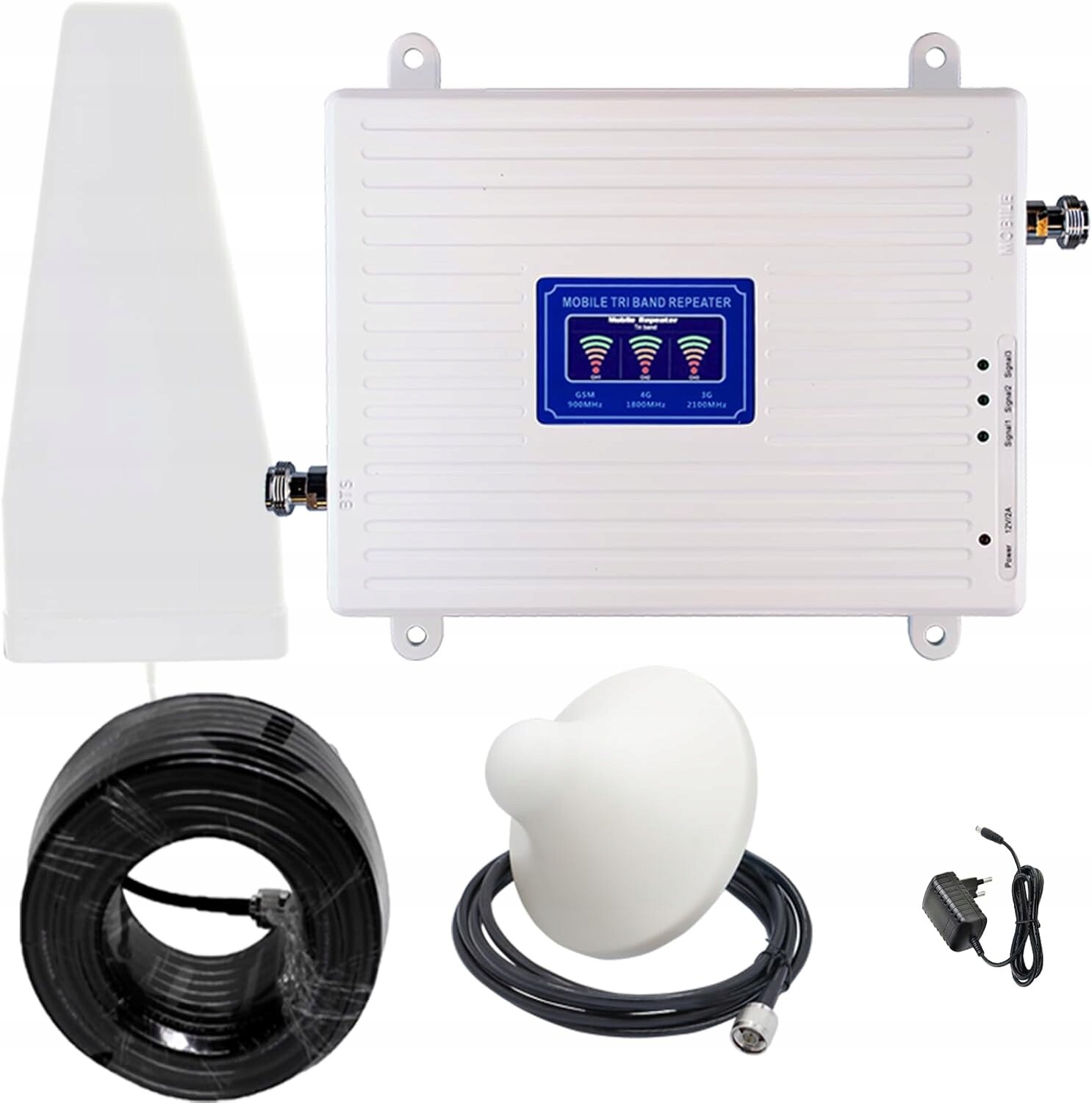 Zesilovač signálu Gsm 900/1800 MHz Lte 4G Repeater anténa Mobilní Síť