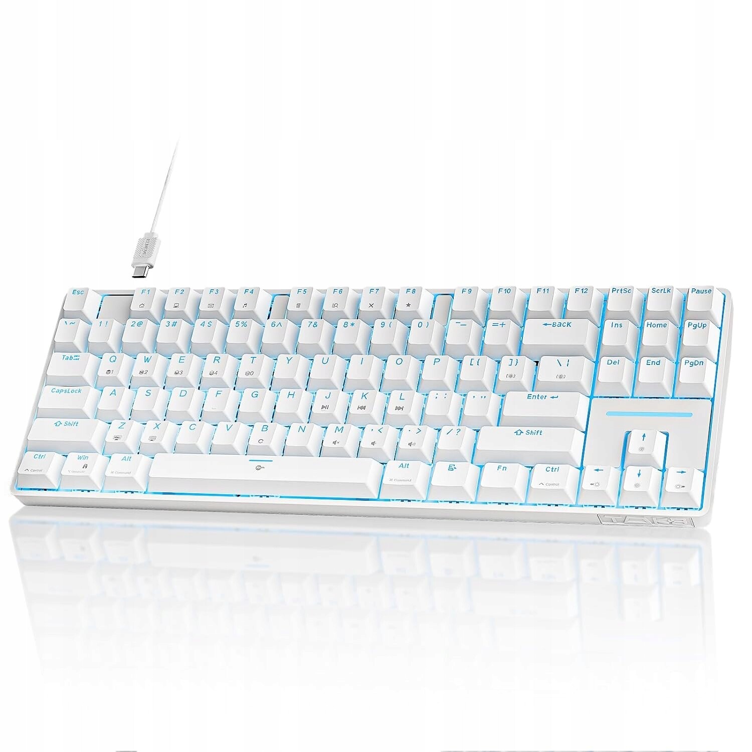 Herní klávesnice Tmkb T87SE Tkl mechanická s hnědým přepínačem