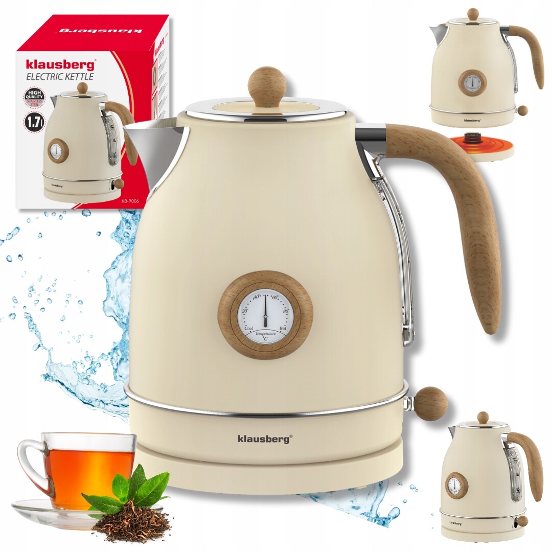Elektrická varná konvice Klausberg KB9006 2200 W 1,7 l béžová