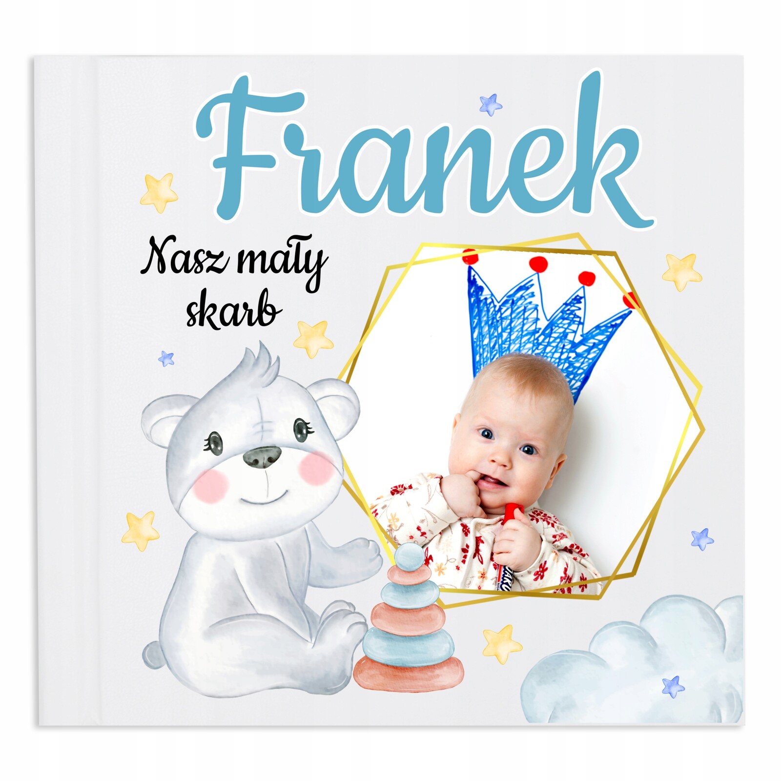 Album Fotografie Dárek Křest Malý Poklad Jméno Vz