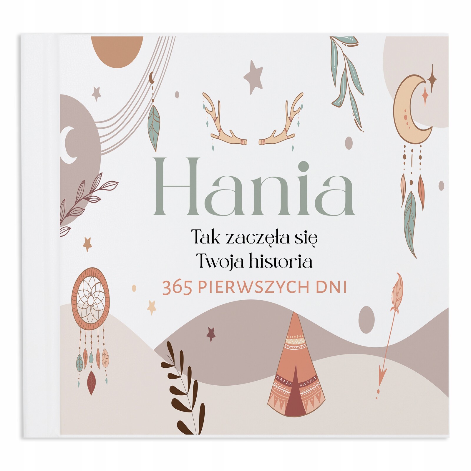 Růžový Album Personalizovaný jako Dárek Roček 365 Prvních Dnů Vzory