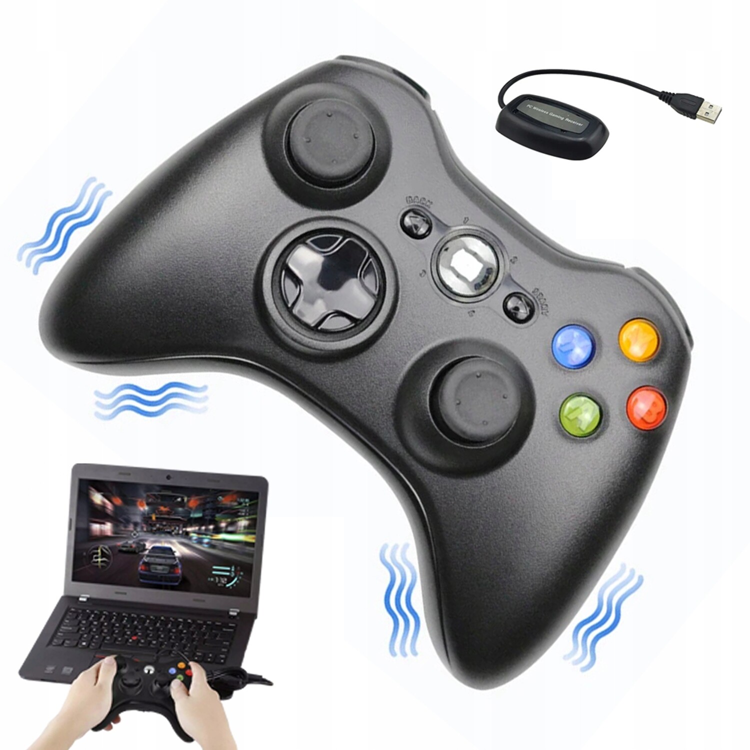 Gamepad Pad Bezdrátový Ovladač S Bezdrátovým Přijímačem 2,4 Ghz