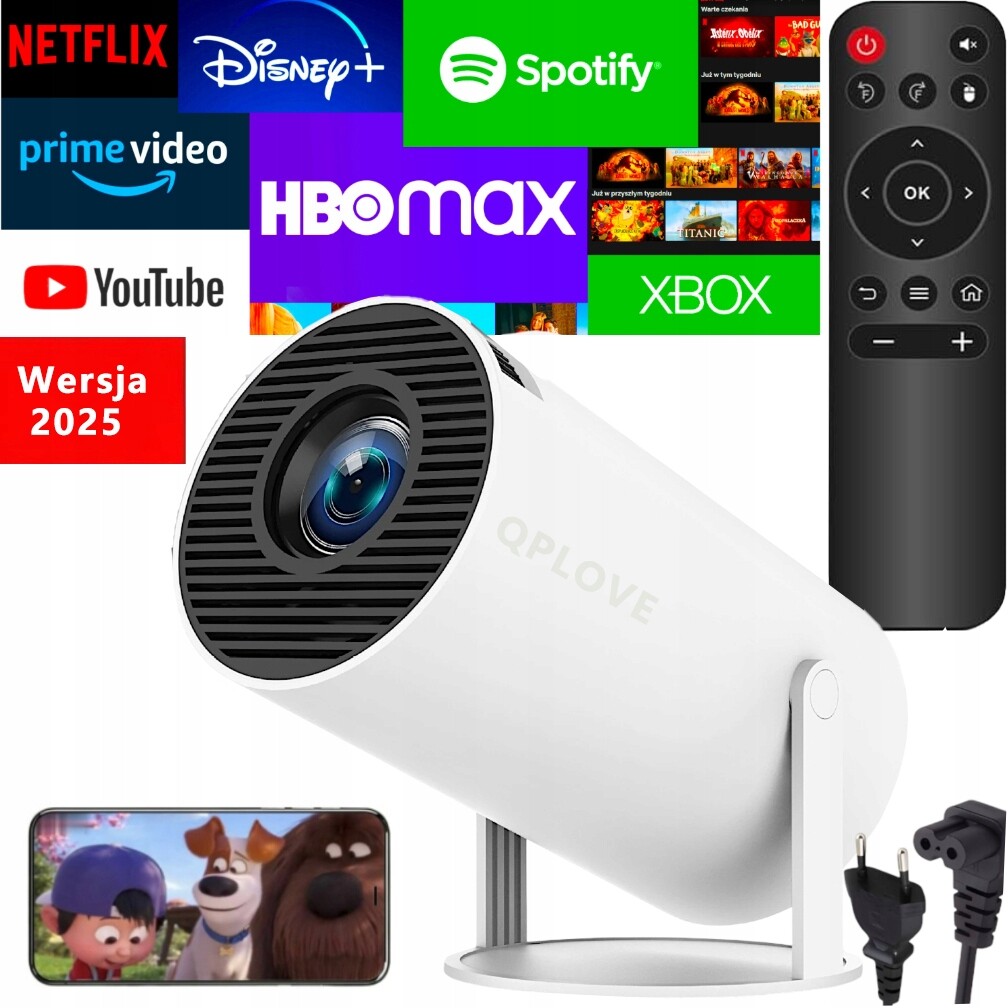 Projektor HY300 Pro 2025 Nová Verze 4K Wifi Přenosný Chytrý Android Tv