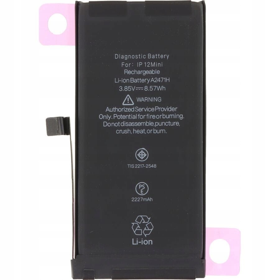 Programovatelná baterie pro iPhone 12 Mini 2227 mAh bez komunikace lepidlo