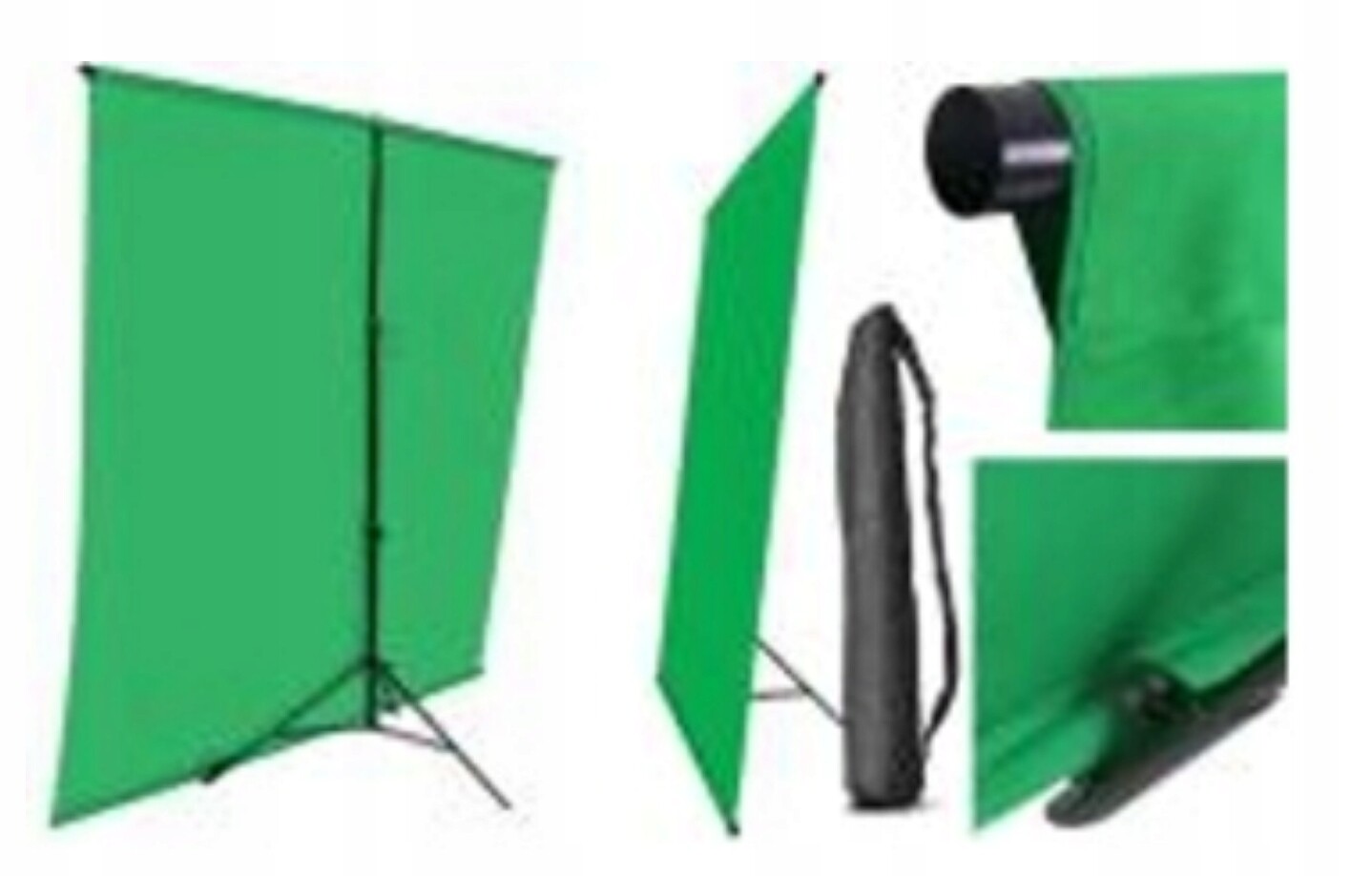 Sada Na Pozadí Typ H pozadí bavlna 240 x 200 cm Green Screen Zelená Stěna