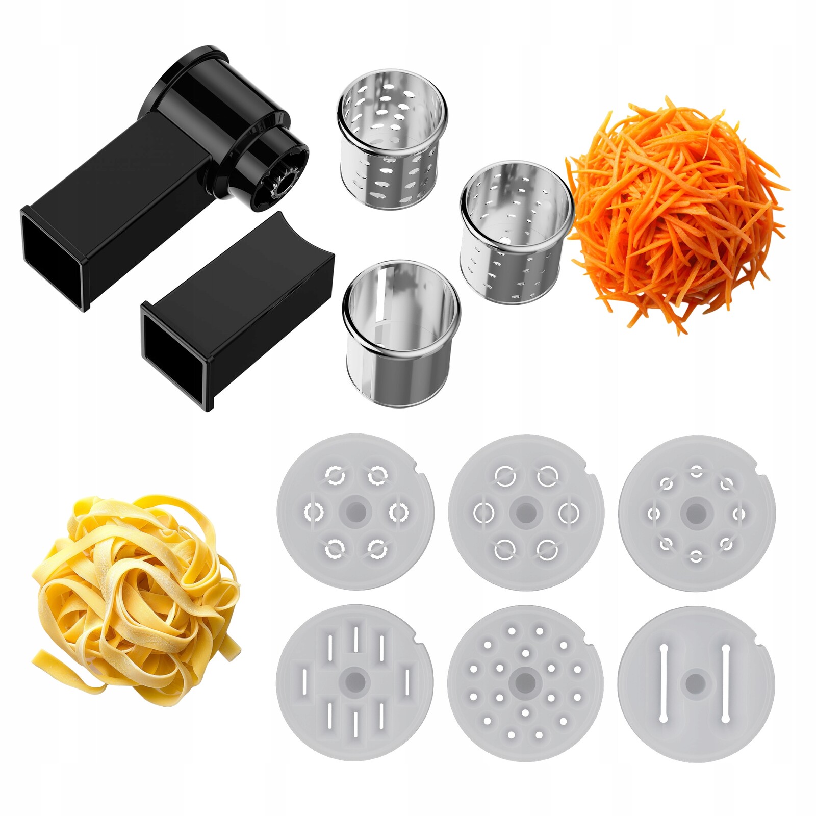 Sada příslušenství pro kuchyňský robot kráječ 6 nástavců na těstoviny