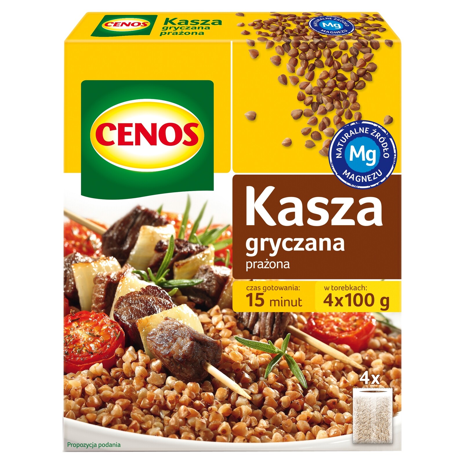 8 x Cenos Pražená pohanková kaše 400 g (4 x 100 g)