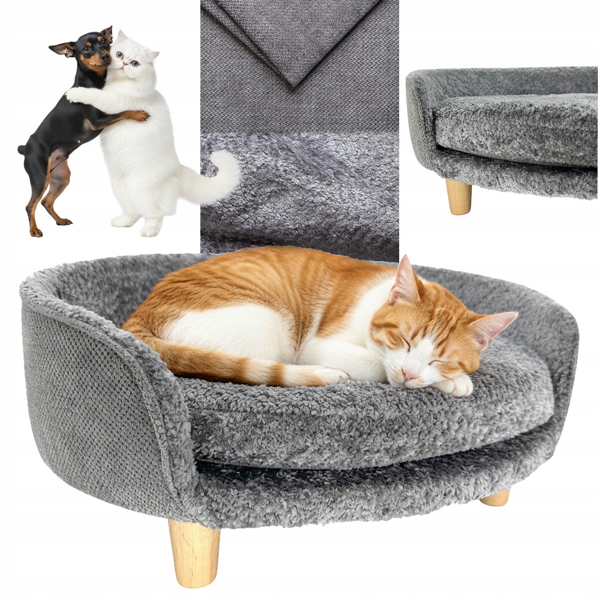 Pelíšek pro psa a kočku, pohovka pro zvířata, měkká pohovka, velikost XL55x65