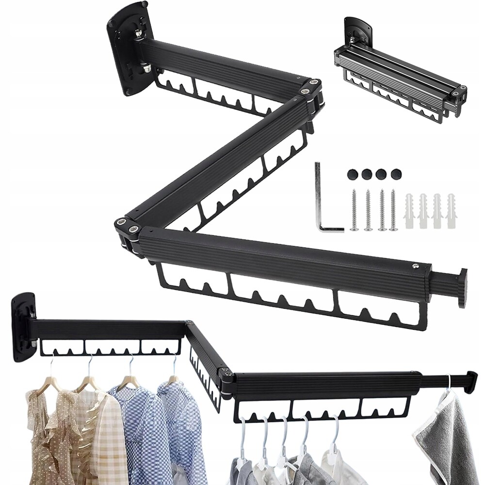 výsuvný věšák na oblečení, skládací Sušák na prádlo na balkon, do koupelny