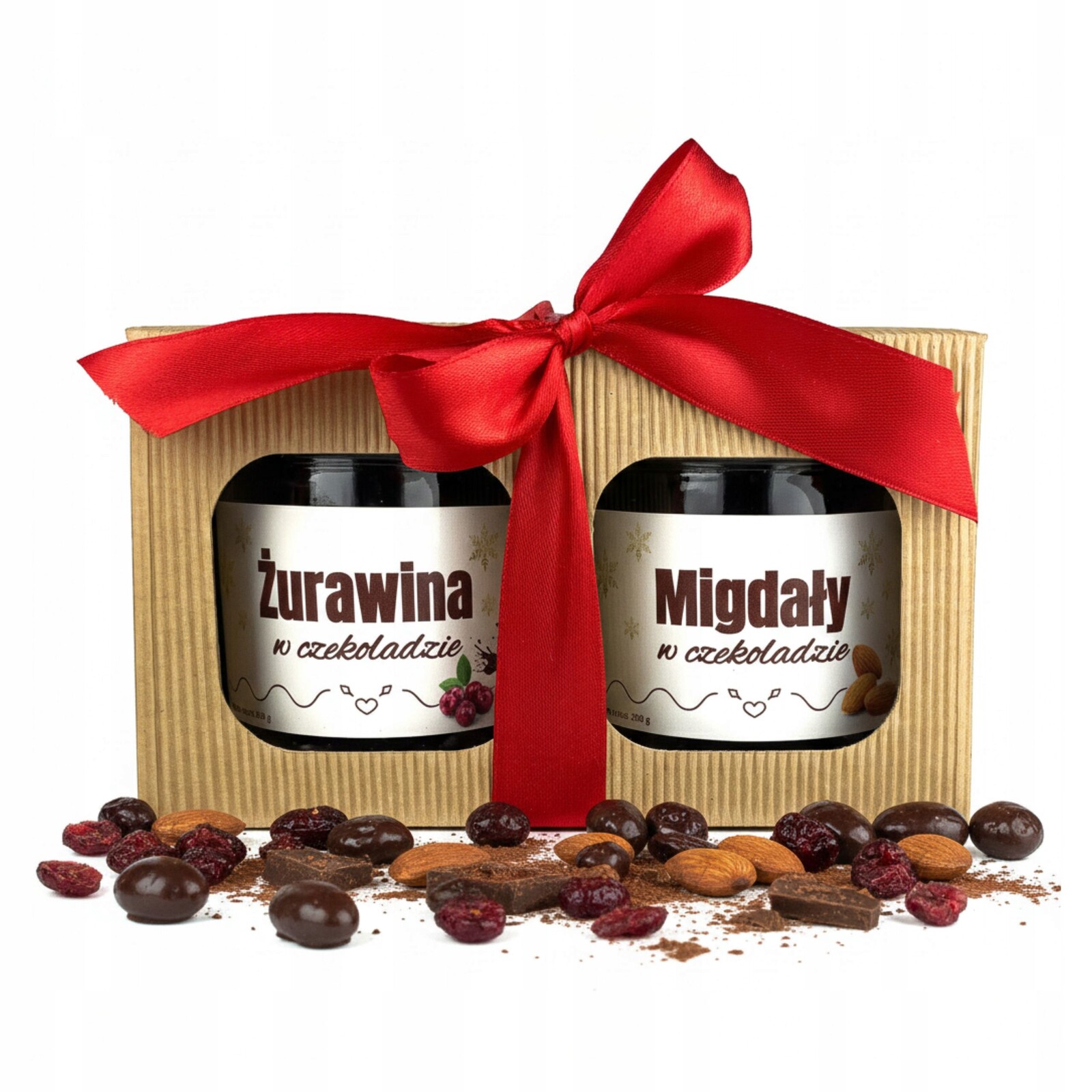 Sada Vánoční Brusinky a mandle v čokoládě 2 x 200 g Dárek Mikuláše