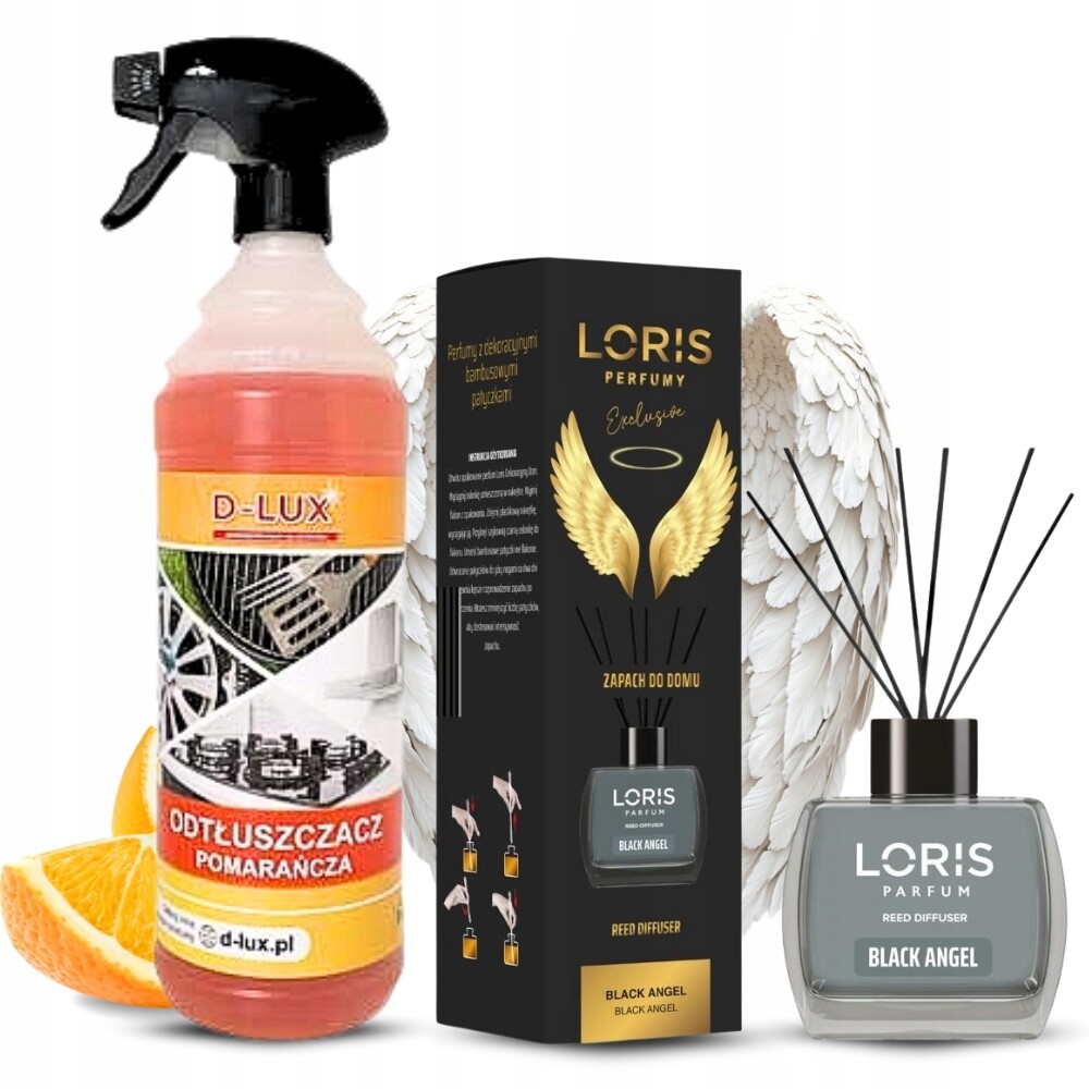 Čistota a svěžest Sada D-Lux Odmašťovač 1L Parfém pro domácnost Loris Angel