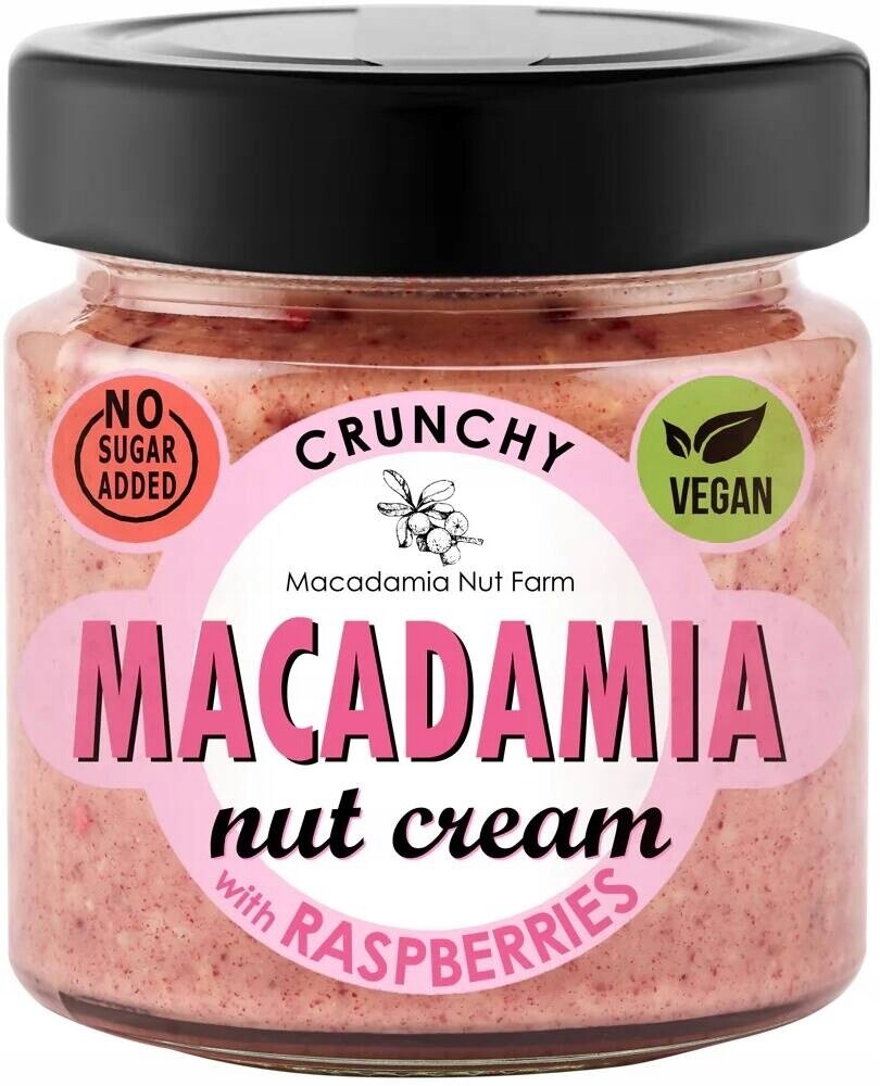 2x Makadamové máslo s malinami Crunchy 180 g