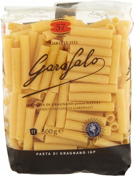 6 x Těstoviny Sigarette Ziti 57 500 g Garofalo italský těstoviny
