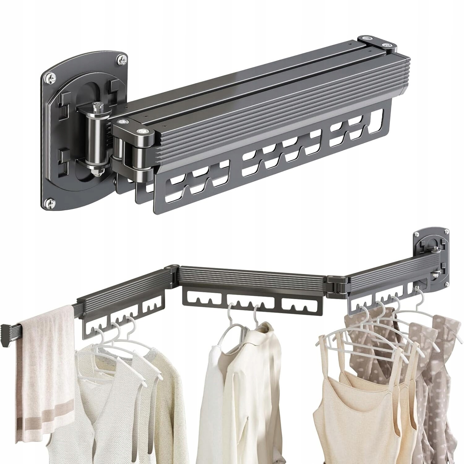 Rozkládací Sušák S Úsporou Místa Černá