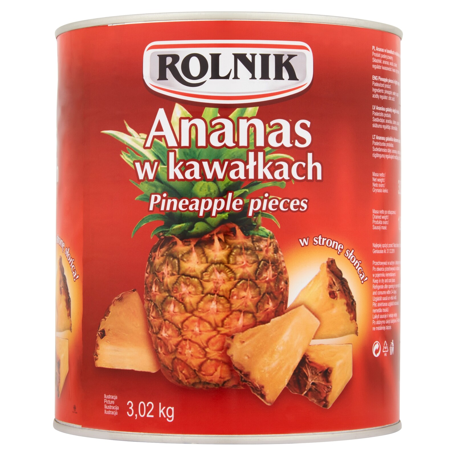 Rolnik Ananas kousky 3100ml