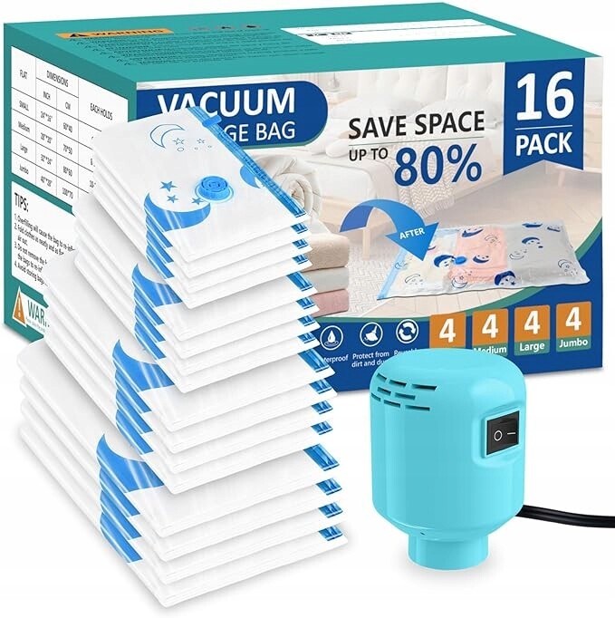 16 ks prozaických sáčků s elektrickou pumpou