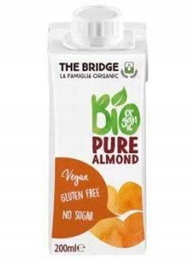 9 x Mandlový Nápoj 6 % Neobsahuje Bezlepkový Cukr Bio 200 ml The Bridge