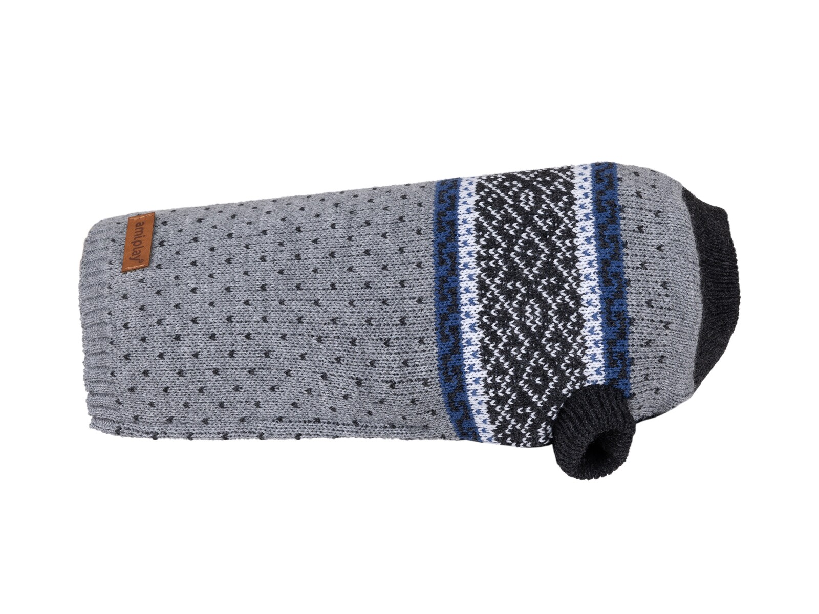 Svetr Amiplay šedý M 28 cm bergen