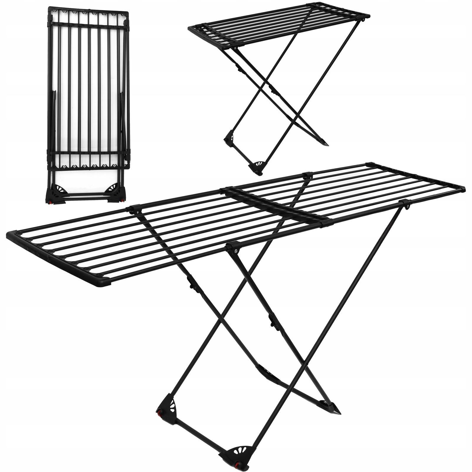 Stojící sušák na prádlo, skládací, balkonový, výsuvný, velký, silný