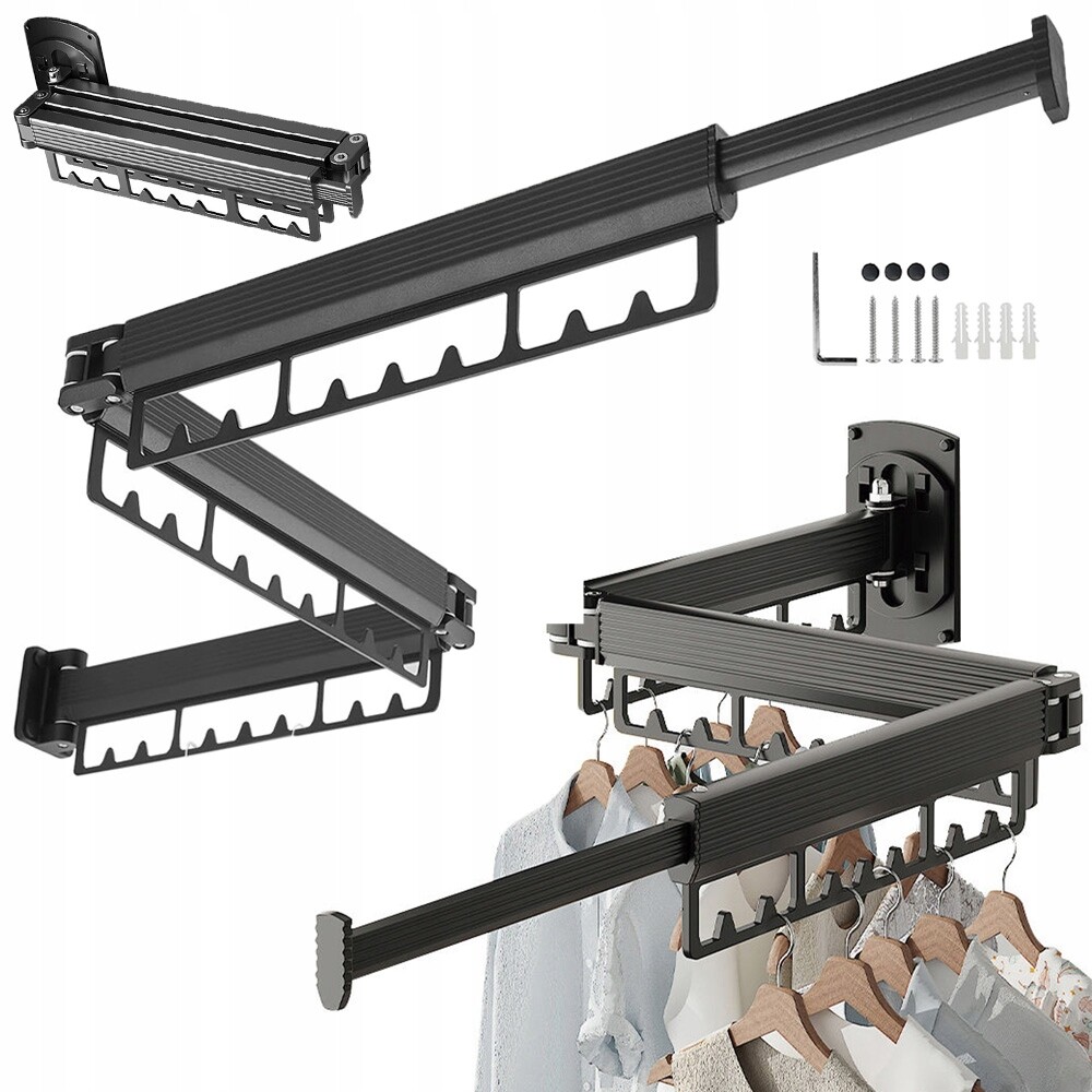 Sušák Na Prádlo Skládací Na Stěnu Balkonový 127 CM