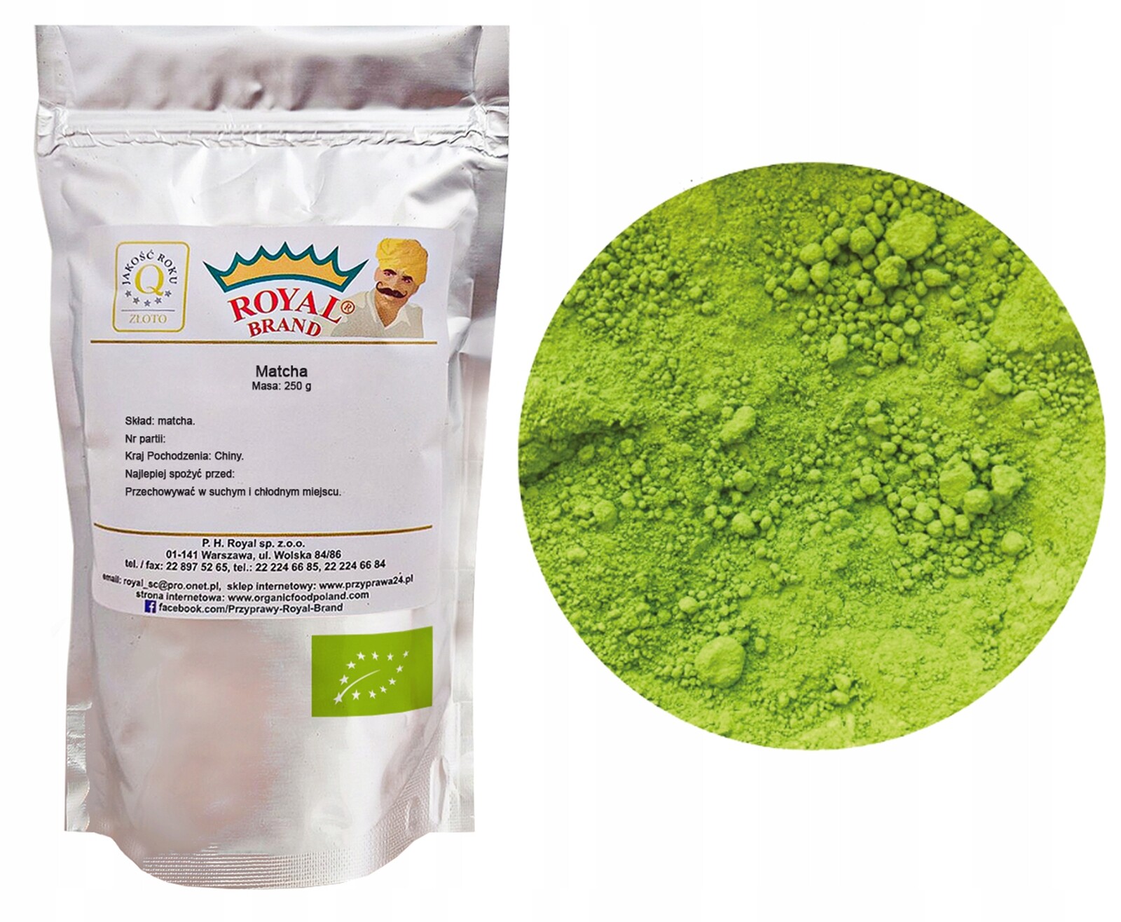 Matcha Čaj 250 g Čínský denní práškový v prášku Keto Do Latte