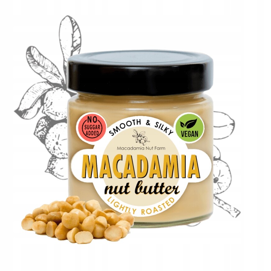 2x Pasta z makadamových ořechů lehce pražená Smooth 180 g