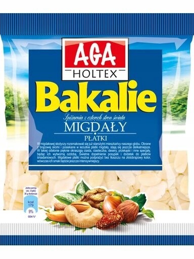 8 x Aga Holtex Mandle plátky 50 g Bakalie