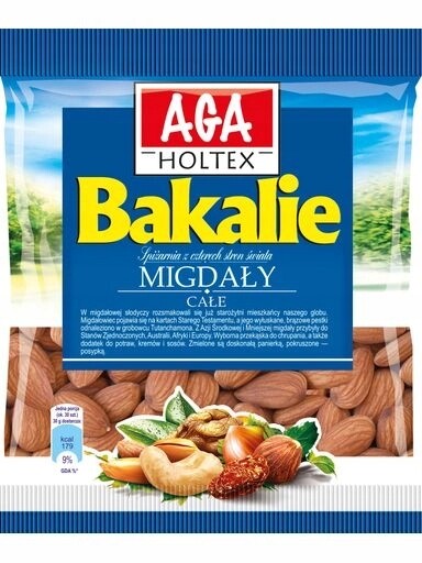 8 x Aga Holtex Mandle celé 60 g Bakalie