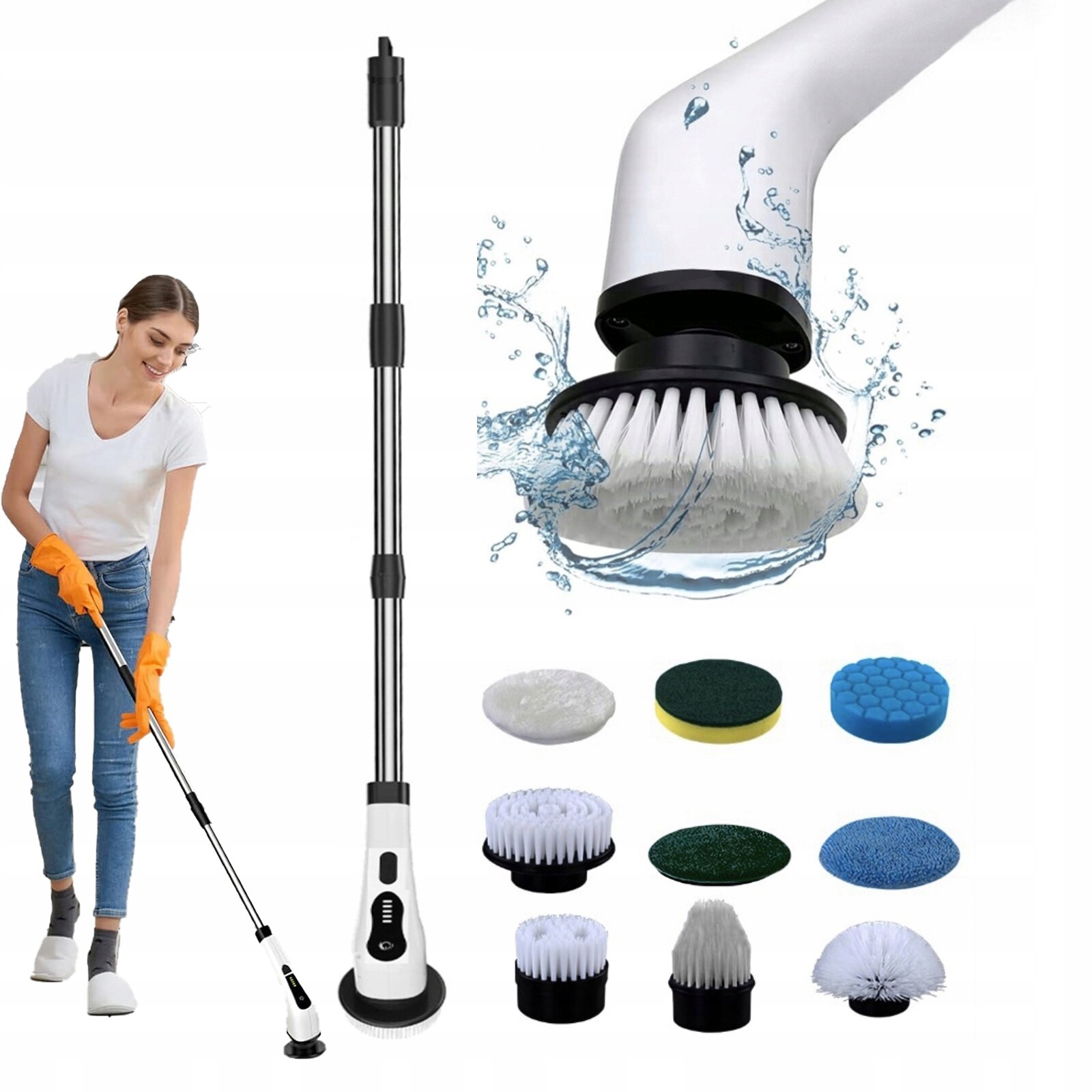 Elektrický Čisticí Kartáč 9V1 Bezdrátový Elektrický Rotační Kartáč Čisticí Mop