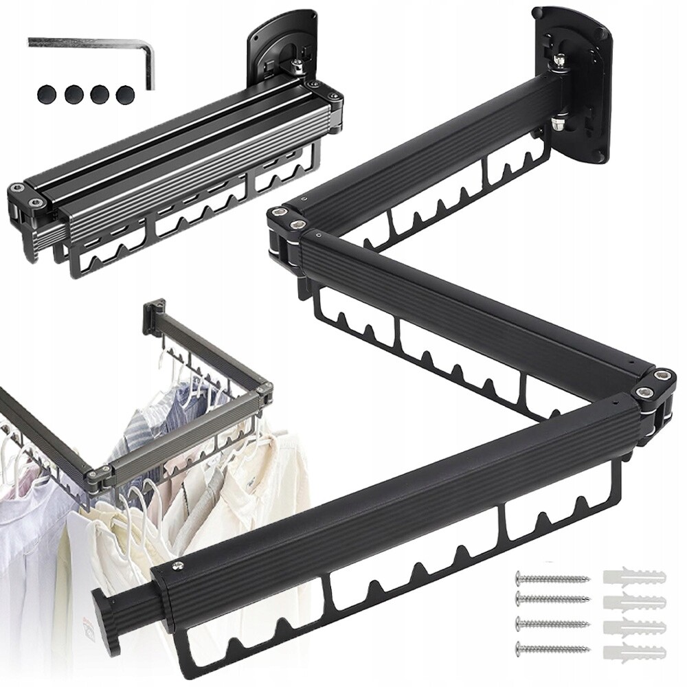 Sušák Nástěnná Sušička Kovová Závěsná Rozkládací Na Prádlo Silná