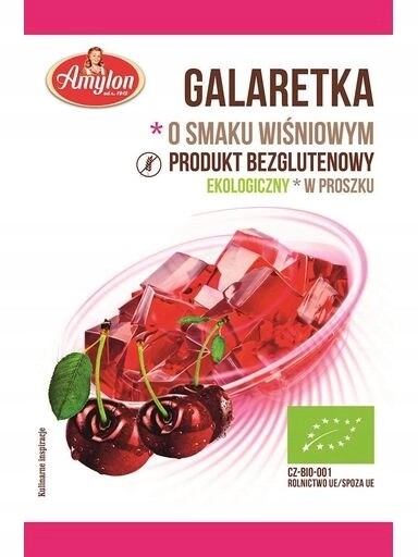 8 x Amylon Želé s třešňovou příchutí bezlepková Bio 40 g