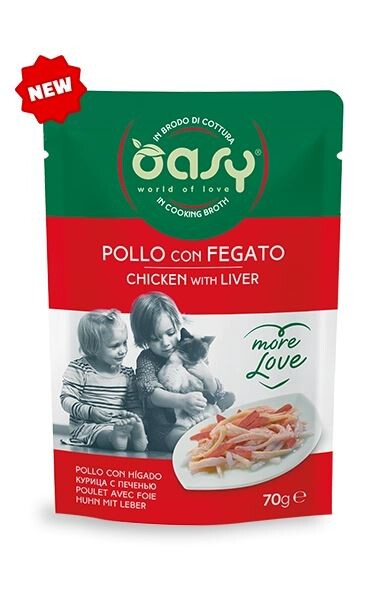 9X Oasy More Love kuřecí maso s játry rýže 70g kapsička