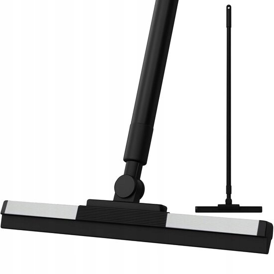 Stahovák na podlahu 53 cm s teleskopickou tyčí, 137 cm, černý