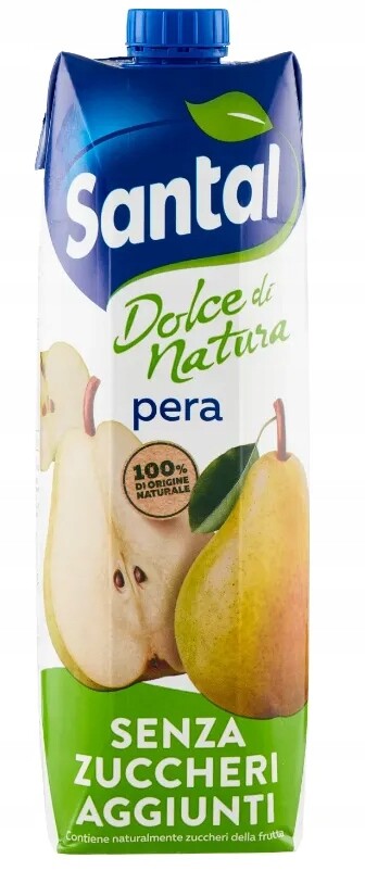 6 x hruškový nektar Dolce Natura Pera Senza Zuccheri Aggiunti 1 l Santal
