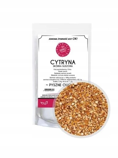 9 x Winoszarnia Sušená citrónová kůra drcené Sušené 50 g Citron na čaj