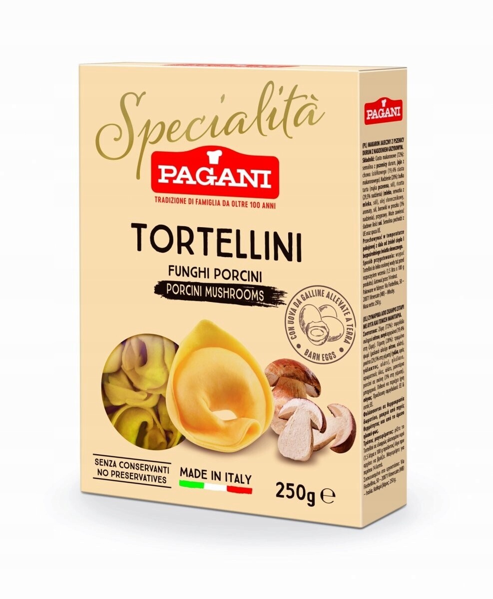 4x Tortellini s hříbky 250 g Pagani