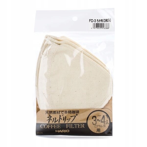 Materiálové filtry na kávu – Hario Woodneck Drip Pot 3 Cup (3 ks)