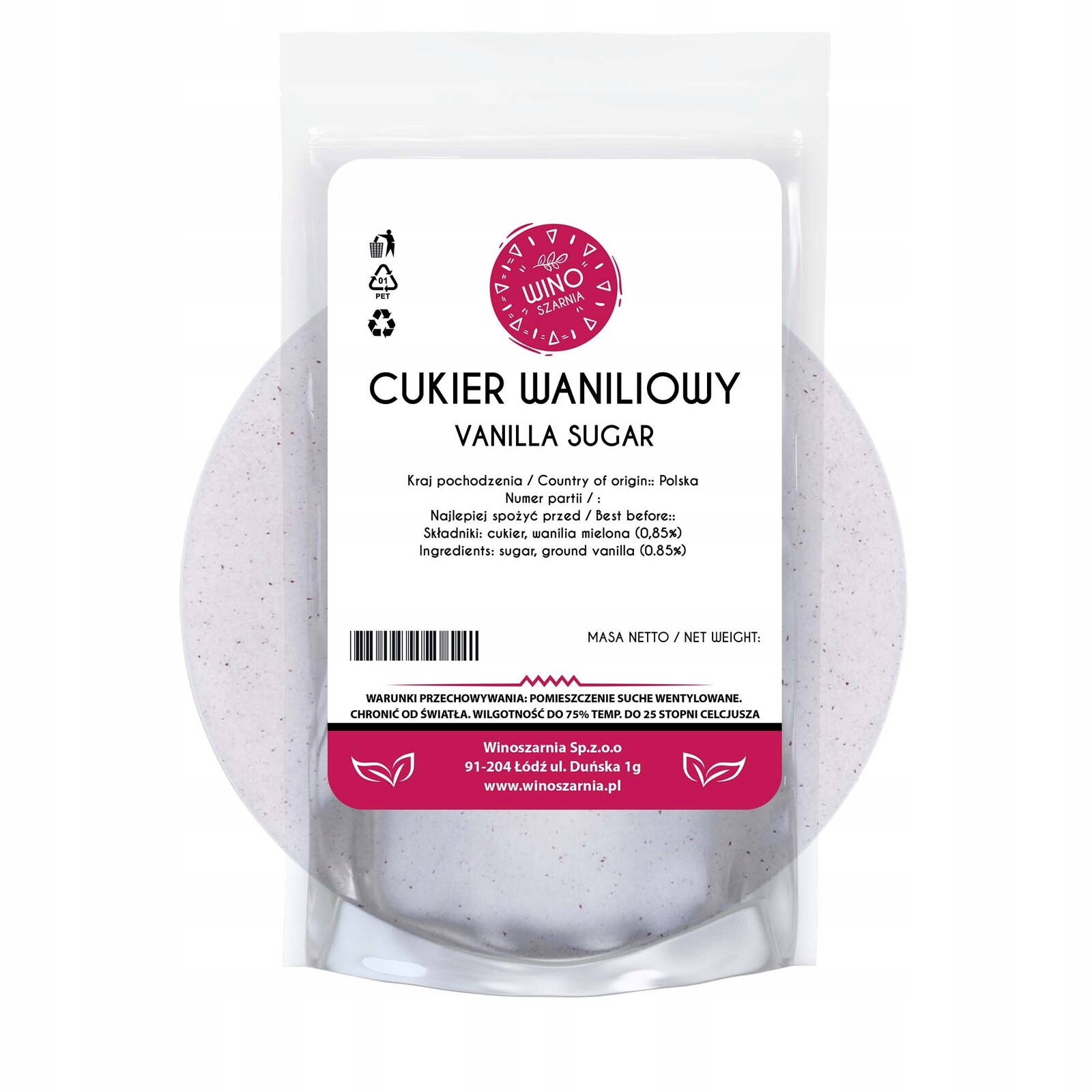 2x Winoszarnia Cukr s pravou vanilkou 1 kg