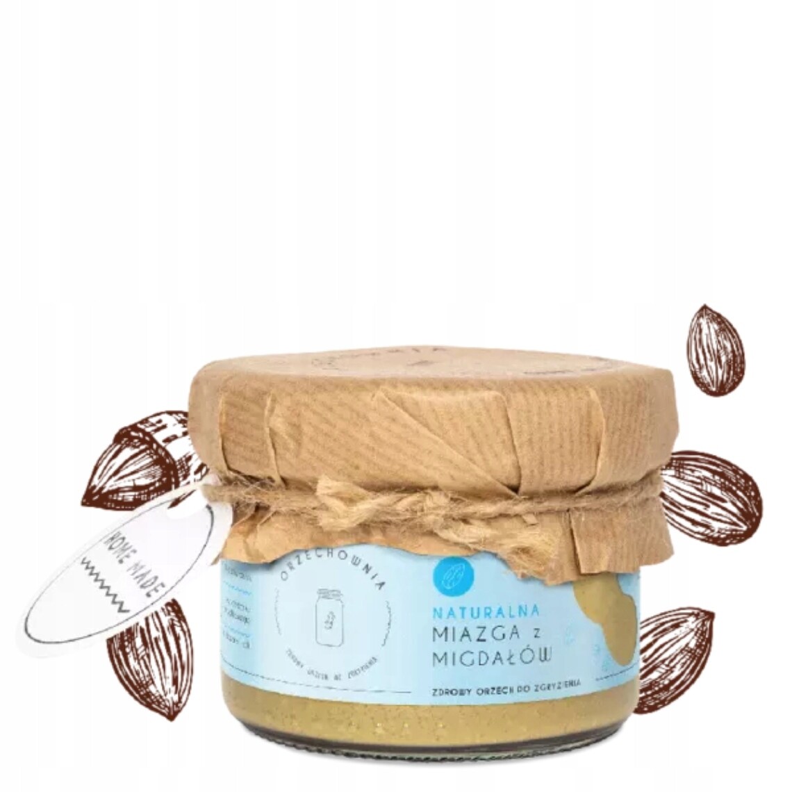 2x Mandlové Arašídové Máslo 100% 200 g. Orzechownia